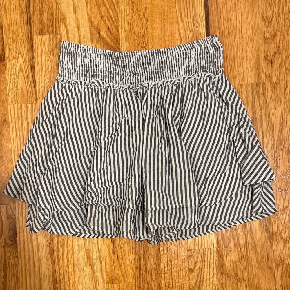 Striped Gray and White Skirt